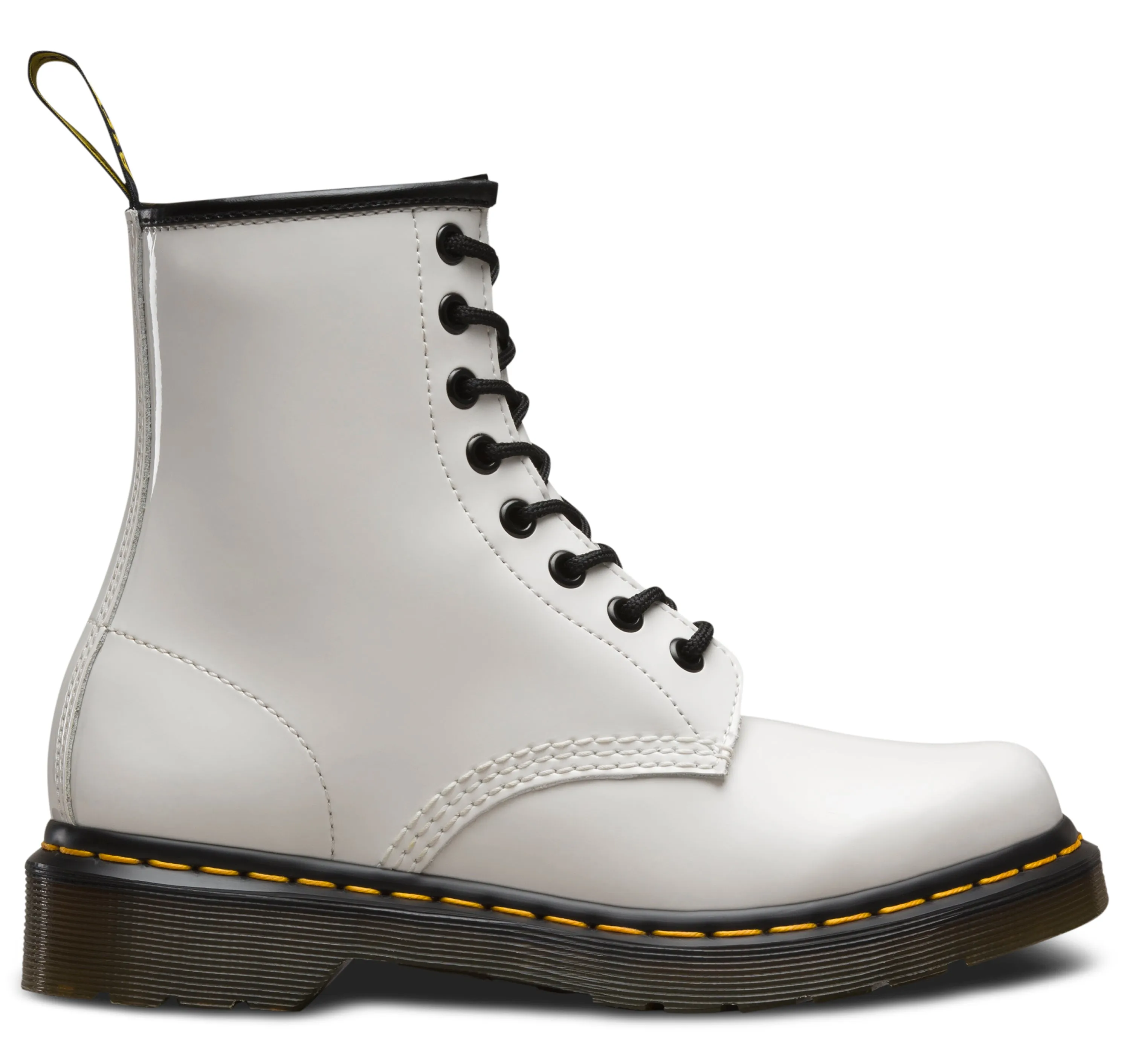 1460 White Patent Leather Boots