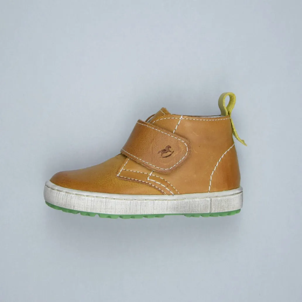 (2470-14/2489-14) Yellow Velcro Trainers