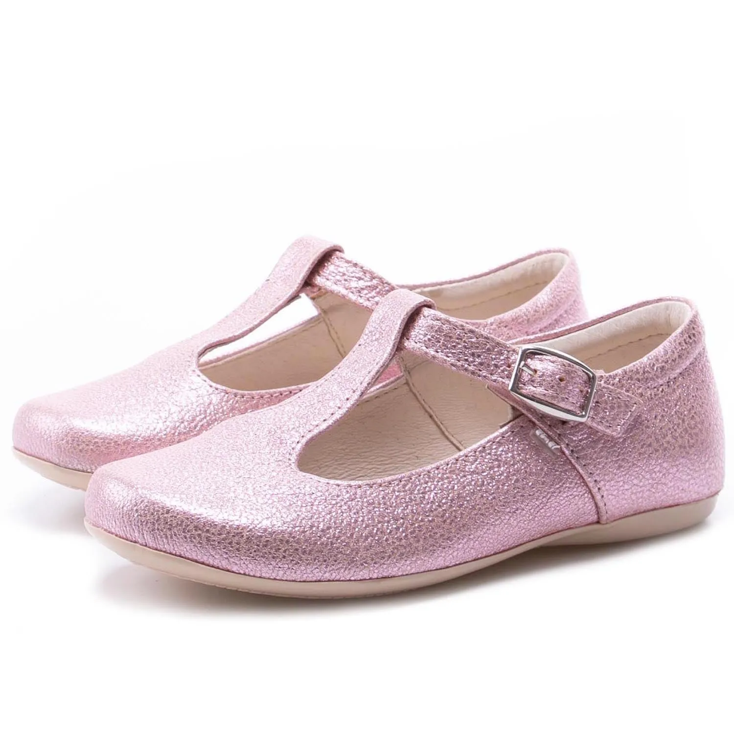 (2572B-3) Emel balerina shoes shiny rose