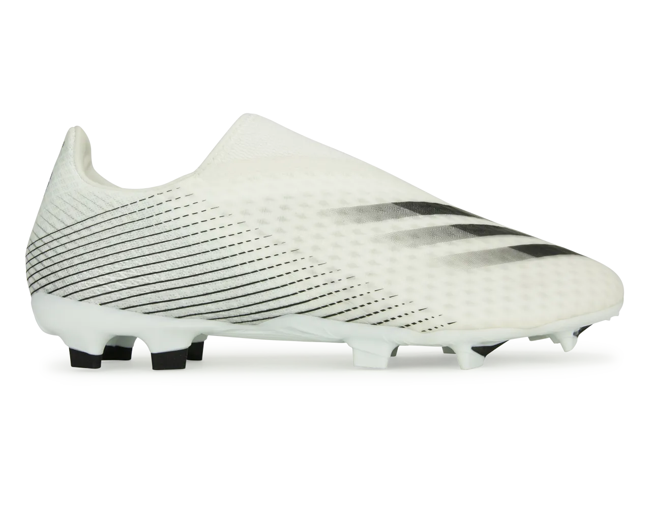 adidas Men's X Ghosted.3 Laceless FG White/Core Black