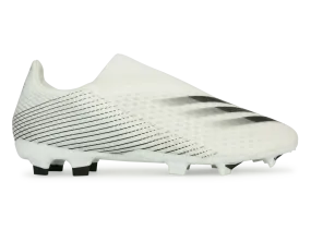 adidas Men's X Ghosted.3 Laceless FG White/Core Black