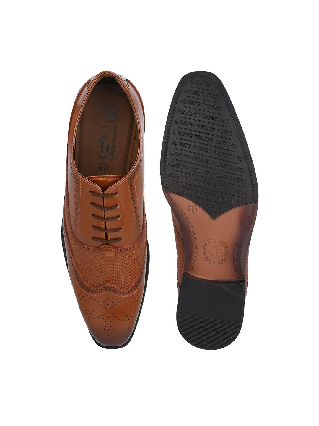 Alberto Torresi Tan Formal 594 Brogue Shoes