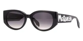 Certainly! Here’s an optimized title for the product:

**Alexander McQueen AM0330S 001 Stylish Oversized Round Sunglasses for Fashion-forward Elegance**