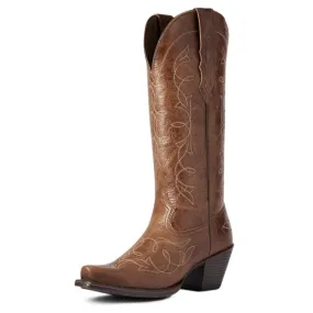 Ariat Womens Heritage D Toe Stretch Fit Dark Tan