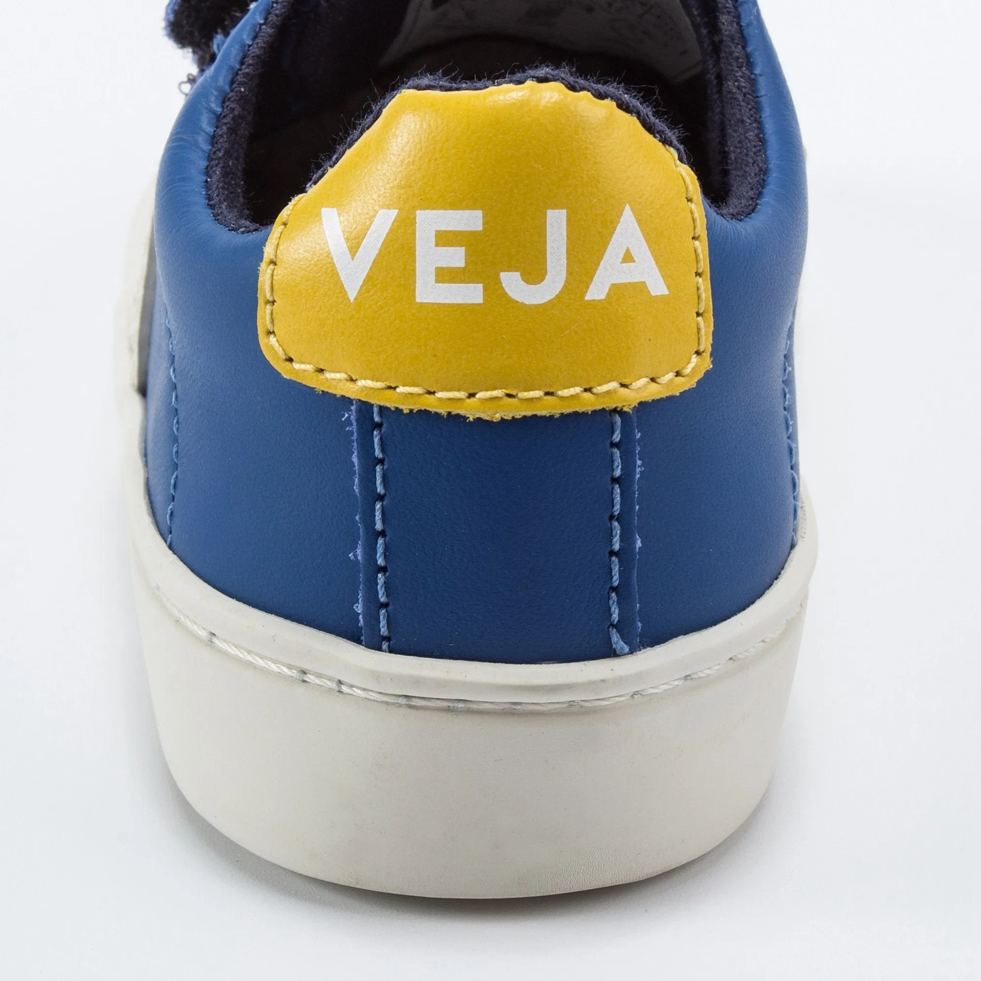 Baby Blue Leather Velcro With White "V" Shoes