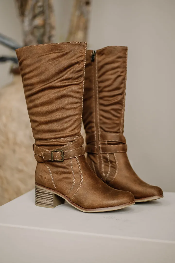 Binda Rust Oiled Vegan Suede Boots No