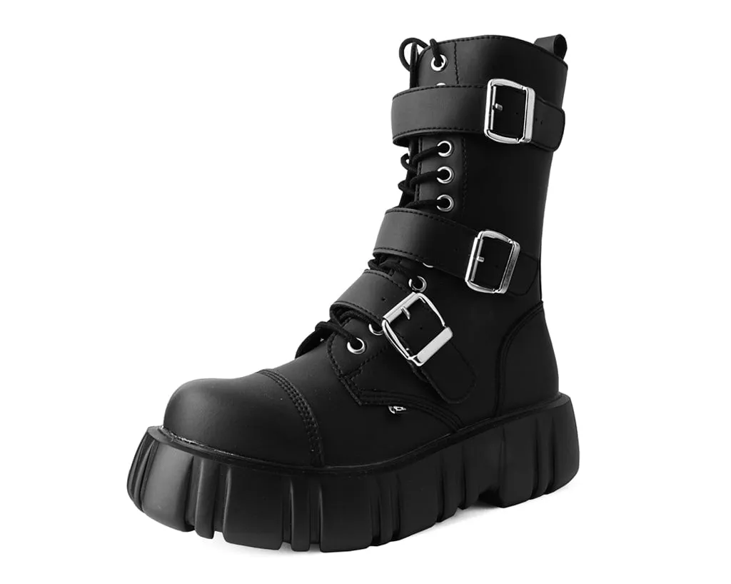 Black TUKskin 3-Buckle Anarchic Airship Boot