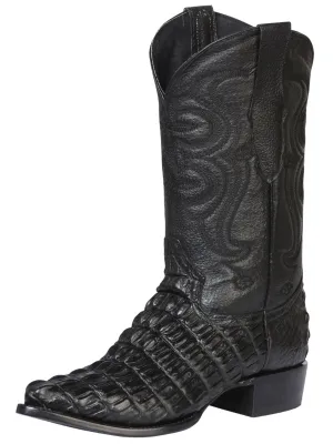 Botas Vaqueras Imitacion de Caiman Cola Grabado en Piel Vacuno para Hombre 'El Señor de los Cielos' - ID: 40842