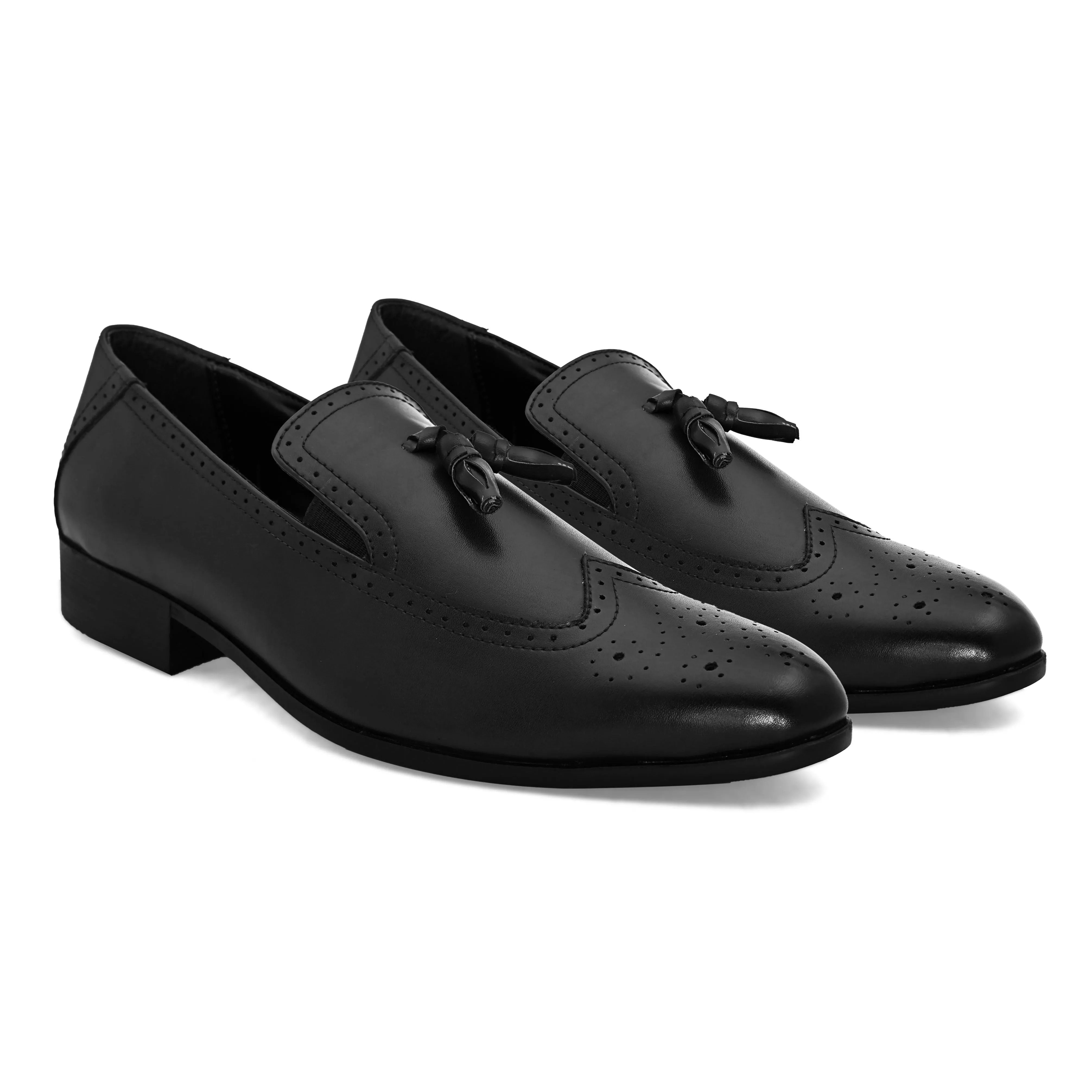 Brune Black Slip-Ons