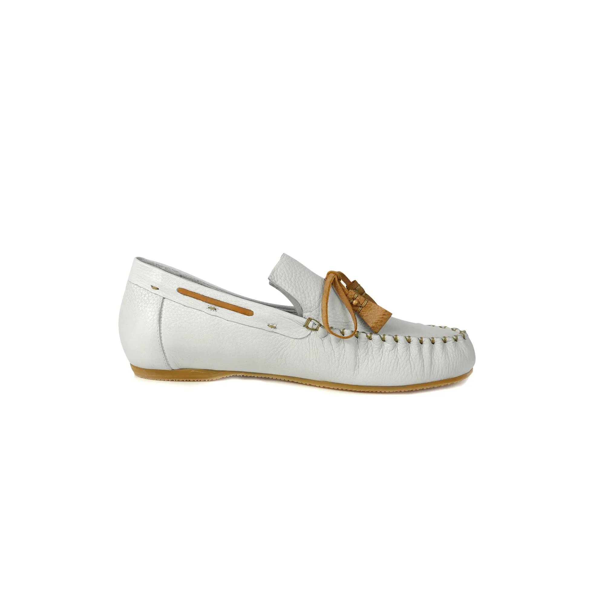 Car Shoe Fiocco Cervo White