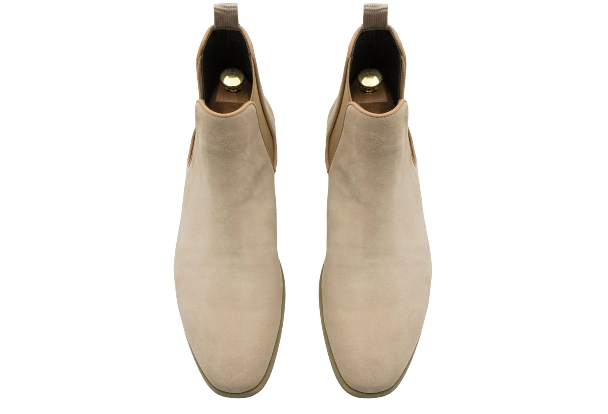 Centenario Beige Suede Chelsea Boots