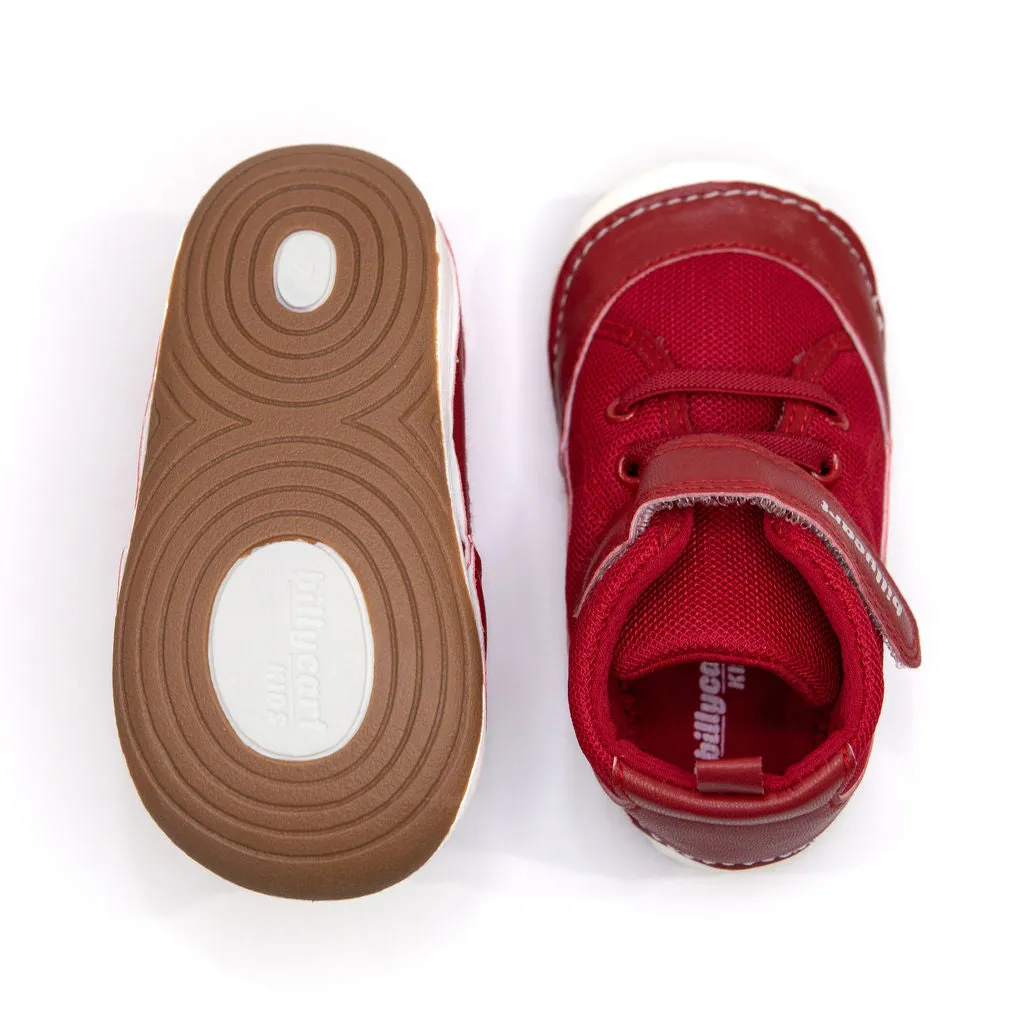 CHICAGO red baby and toddler high-top sneakers