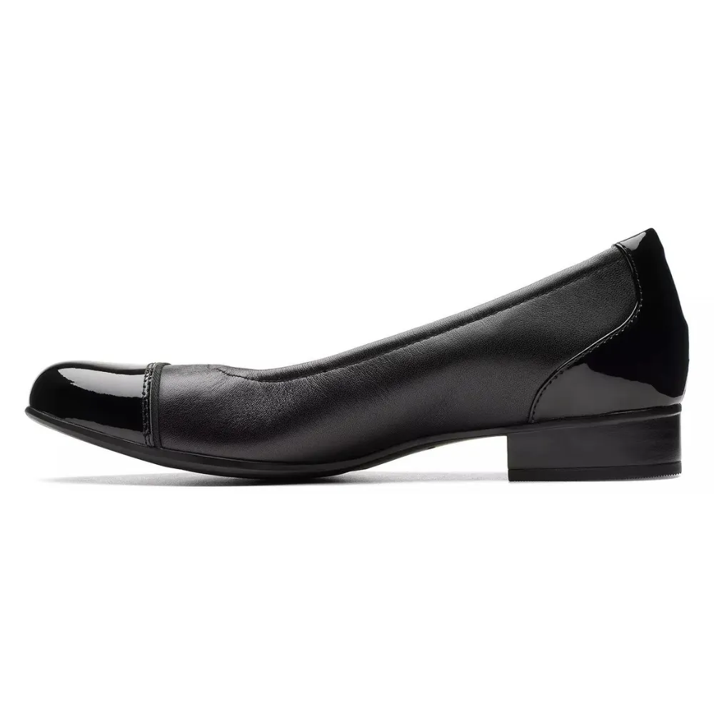 Clarks Juliet Step Black Leather Slip-On (Women's)