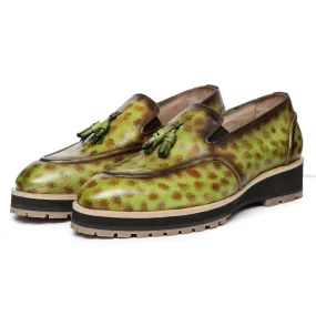 Classic Tassel Loafers - Green