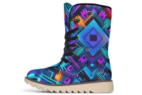 Cyan Convergence Moon Boots