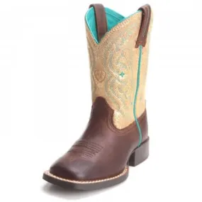 Girl's Gold Ariat Quickdraw Boots