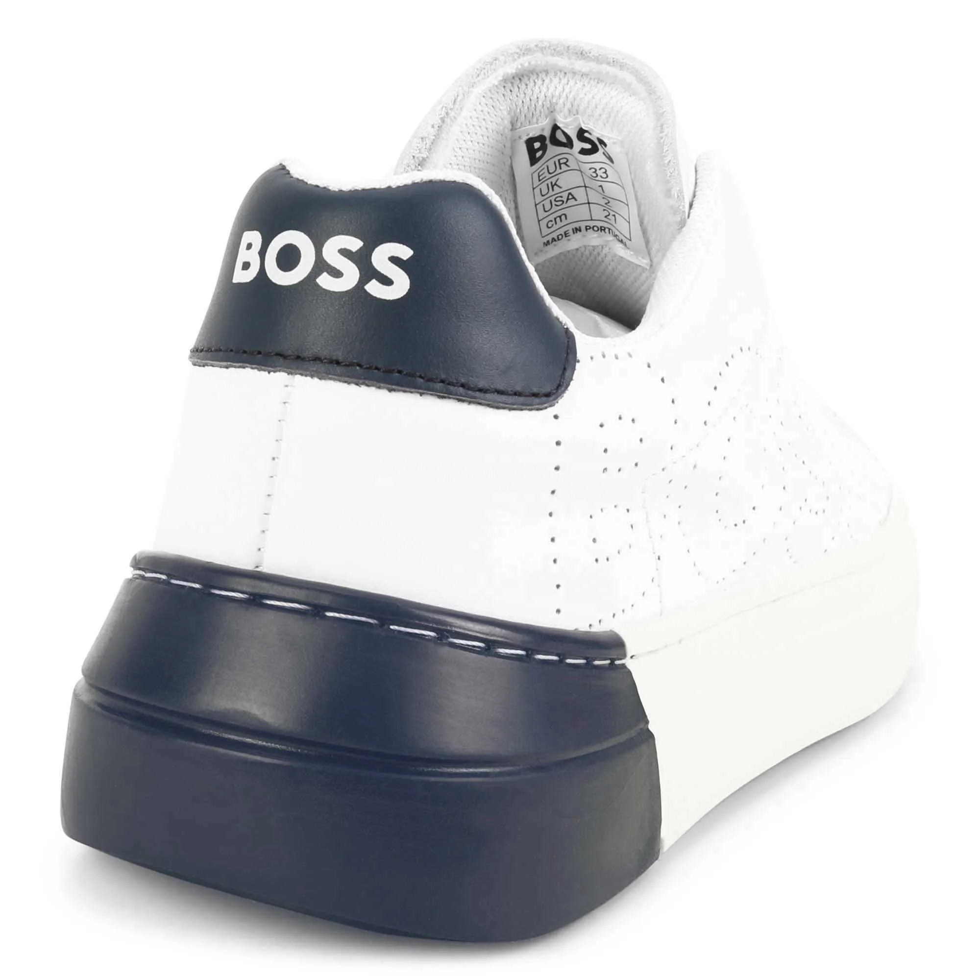 Hugo Boss Boys White Sneakers_J29357-10P