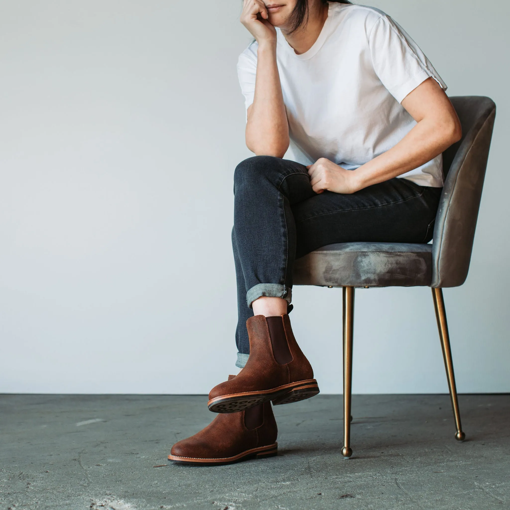 Josephine Chelsea Boot Dark Oak Roughout