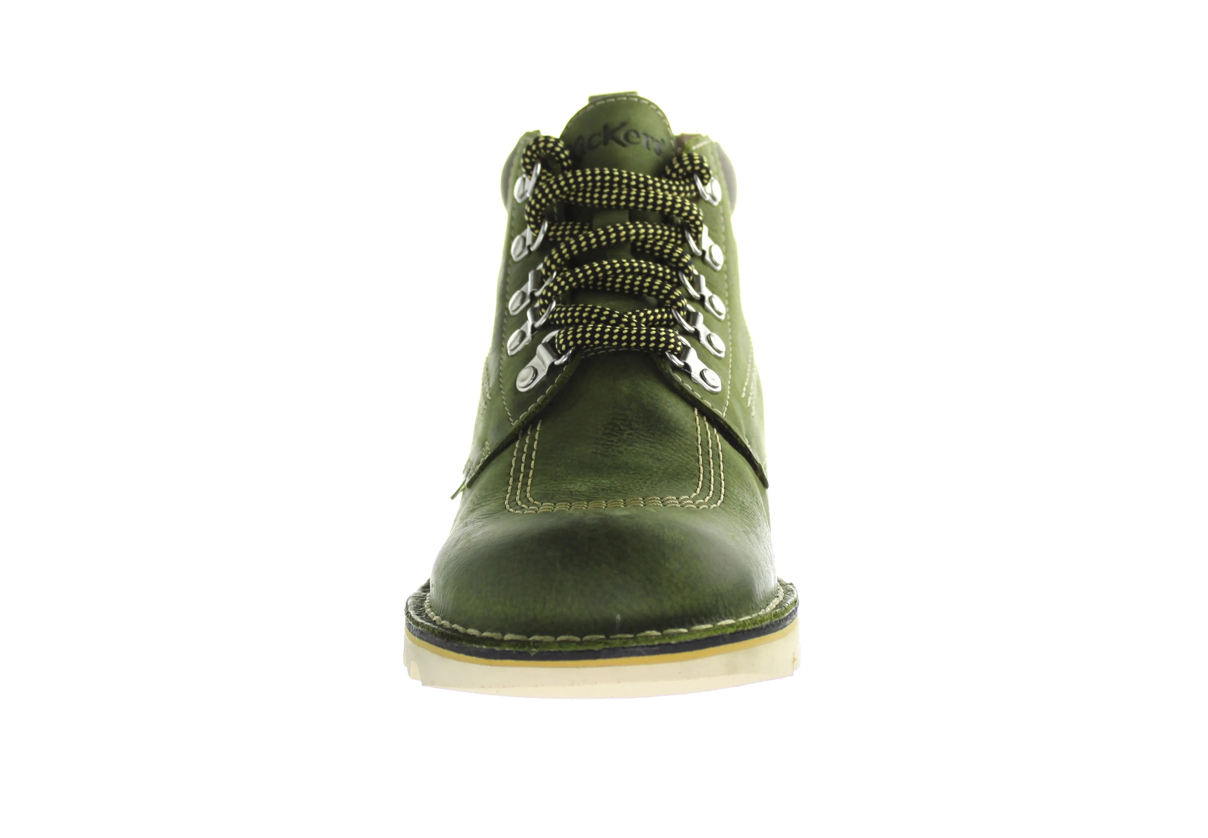 Kickers Mens Kick Hi Winterized Green Boots - Waterproof, Warm, Durable Footwear