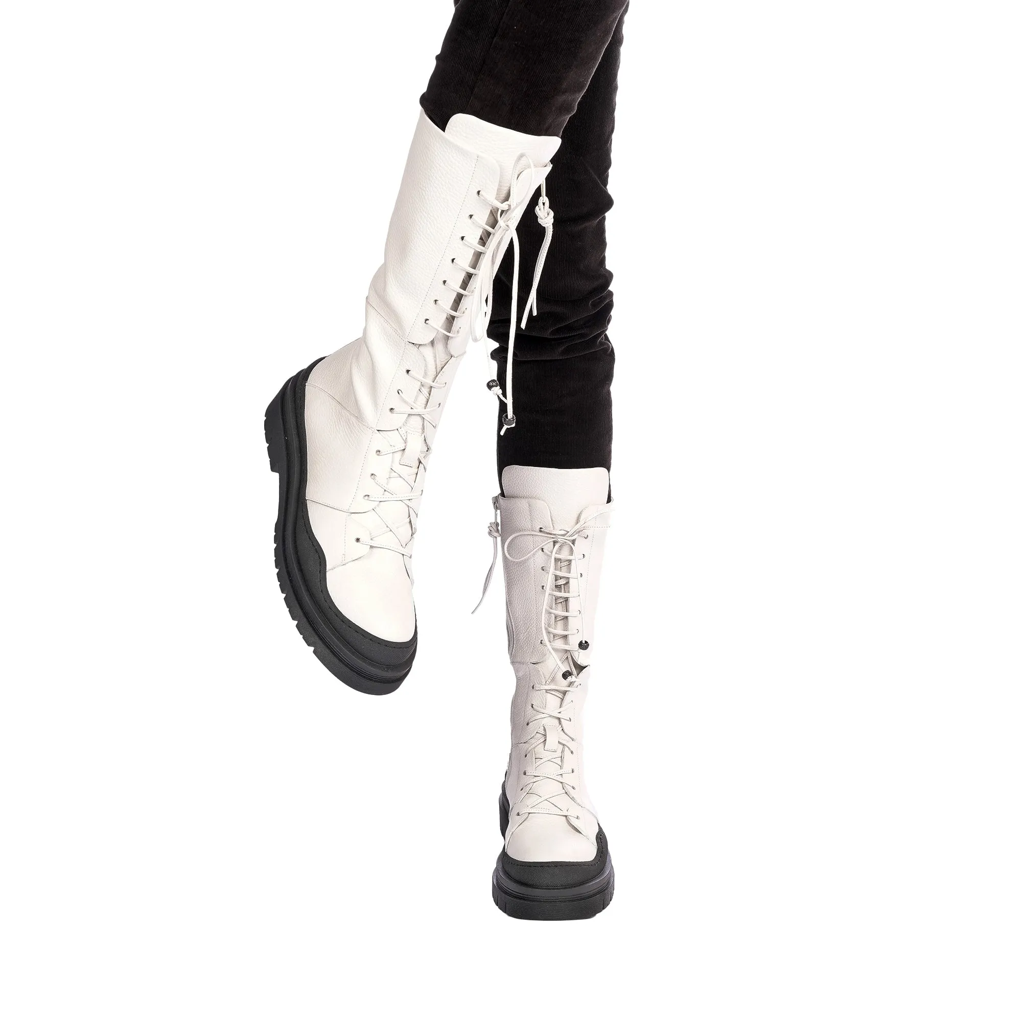 Lace-up Boot Muflone White