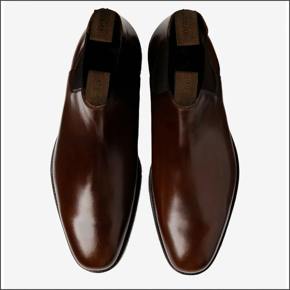 Loake Emsworth Dark Brown Leather Rubber Sole*