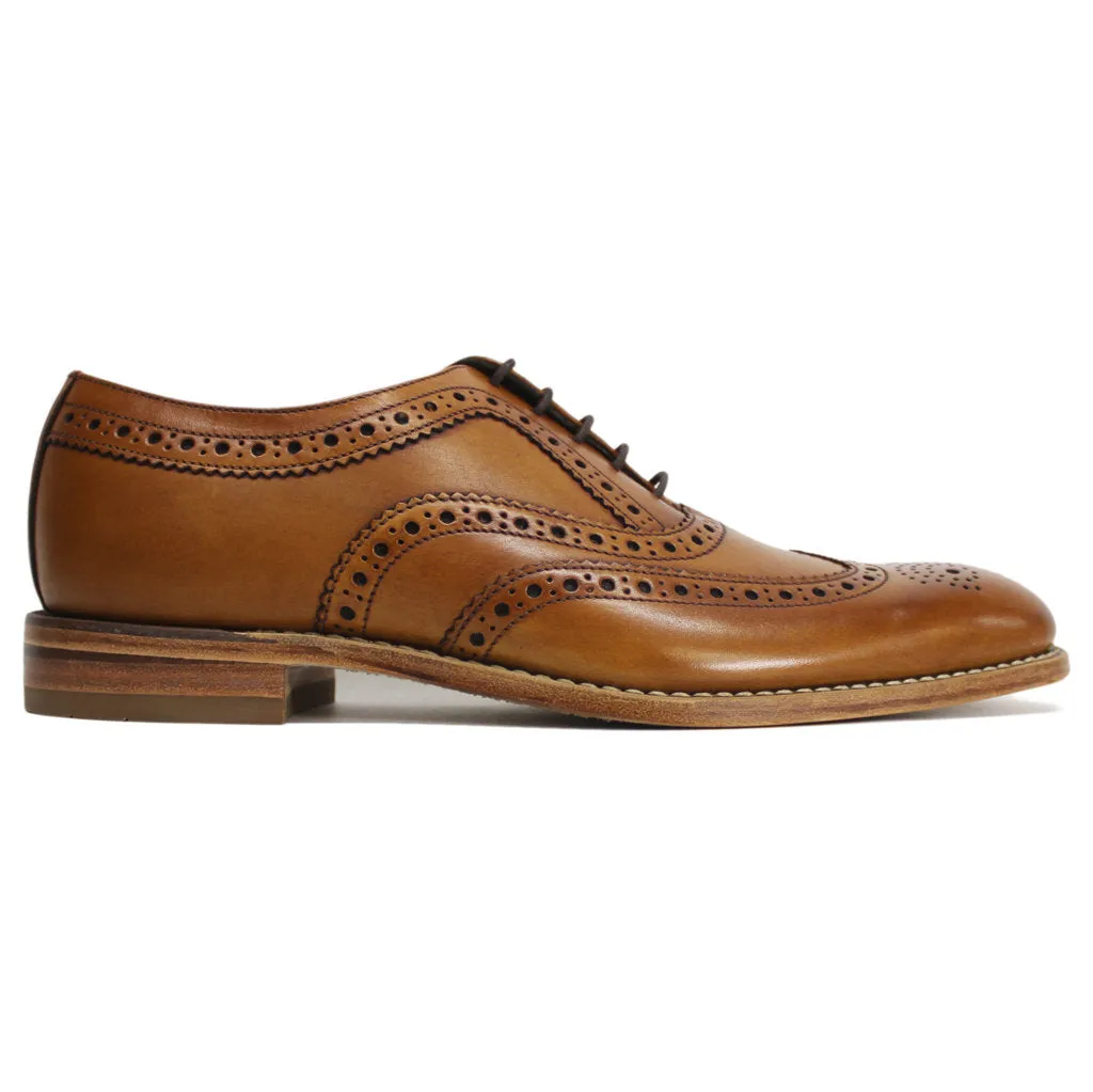 Loake Mens Shoes Fearnley Brogue Wingtip Lace-Up Oxford Leather - UK 9