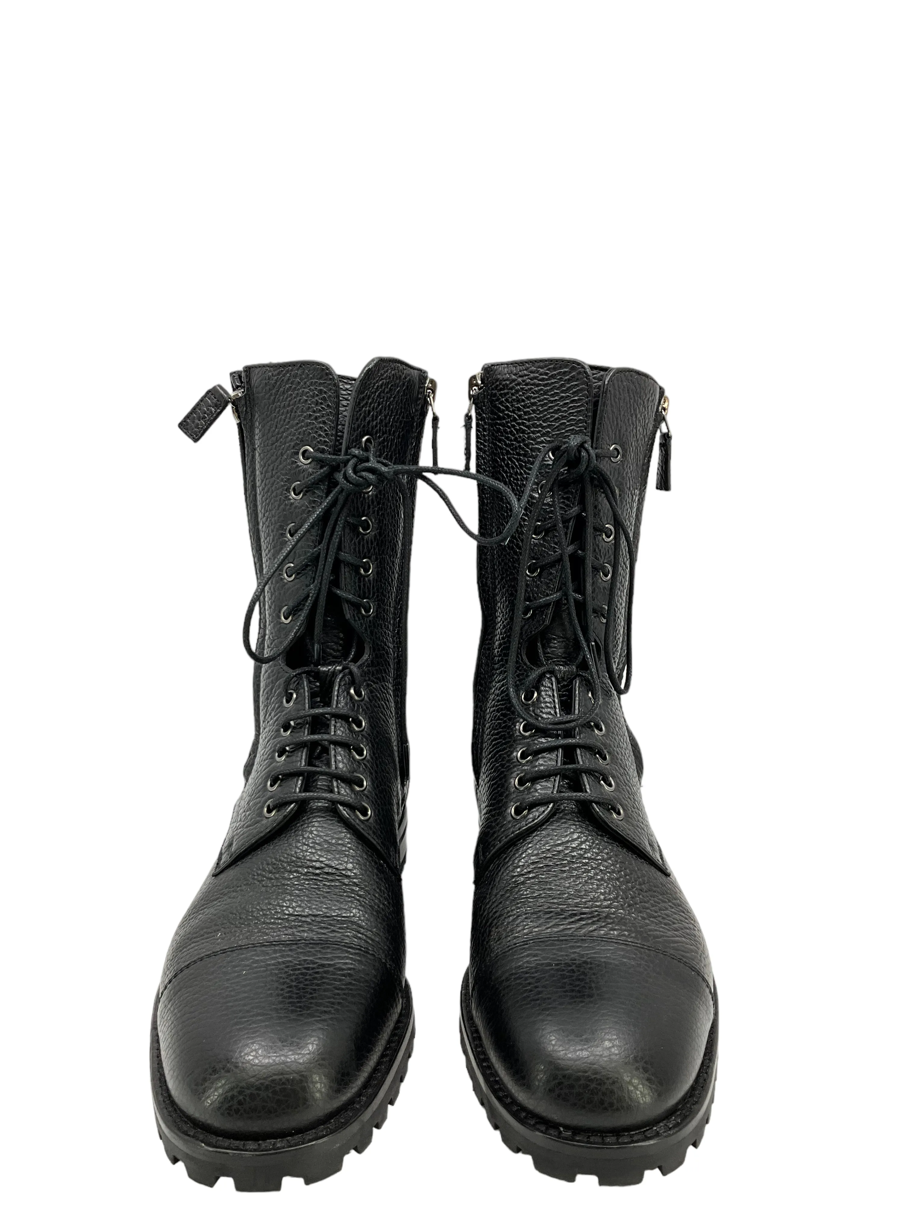 Manolo Blahnik Campcha Leather Combat Boots size 7