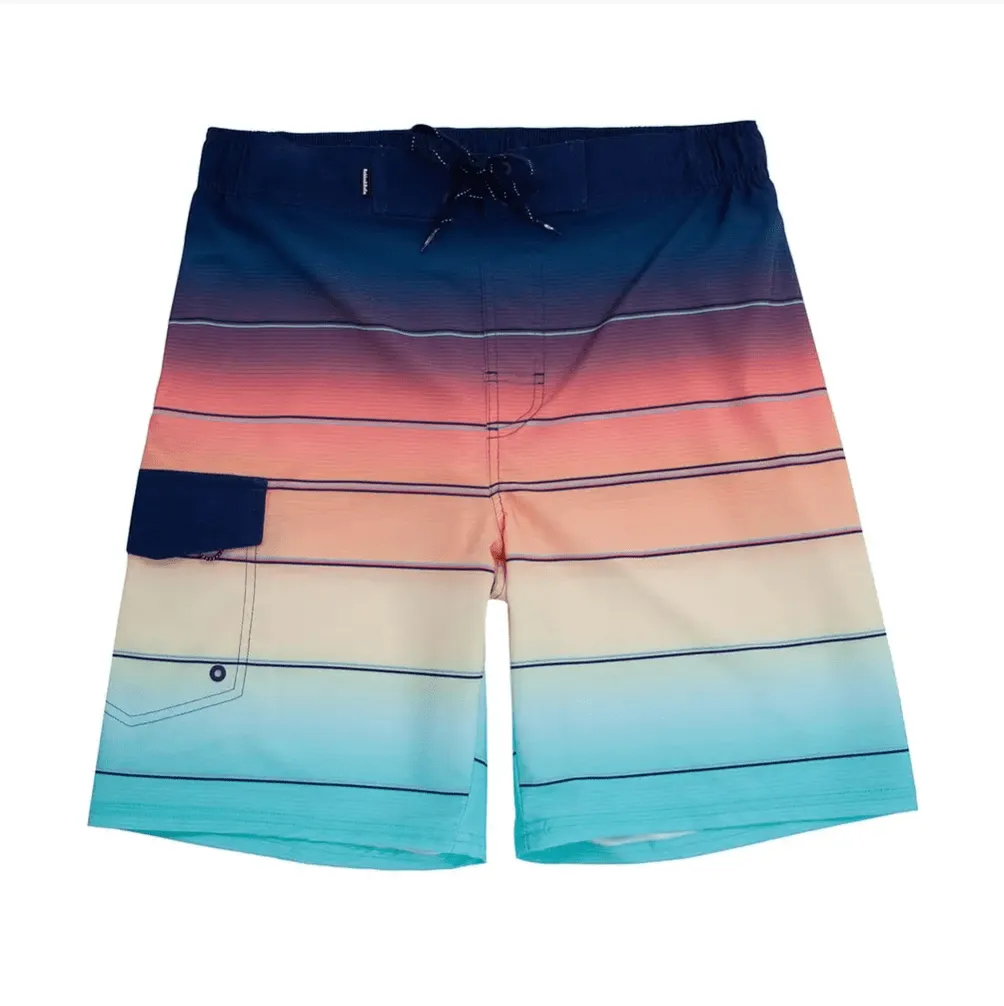 Men's 4-Way Stretch Board Shorts 9" Quick Dry Beach Swimwear