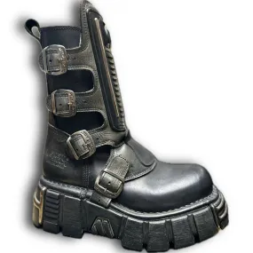 Stylish New Rock M.332 Terminator Boots for Men - Trendy Footwear with Unique Design