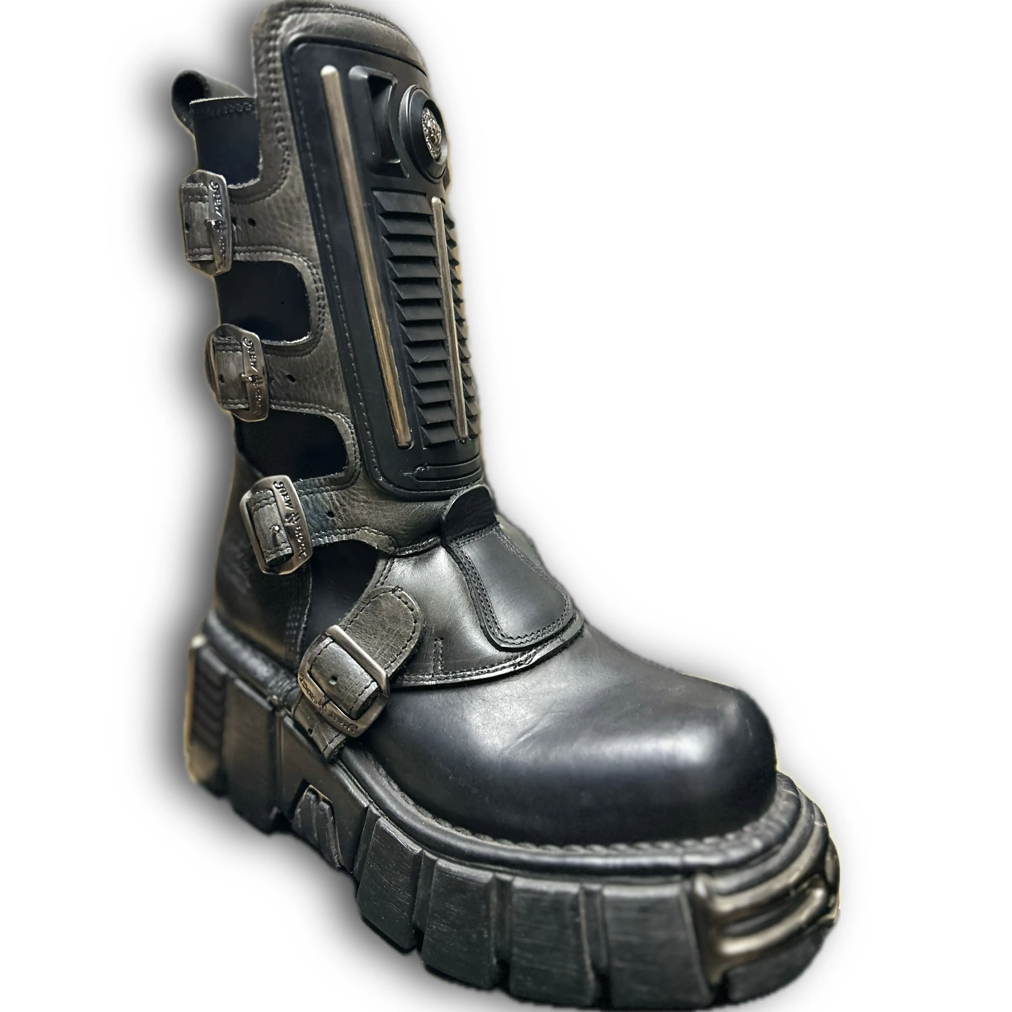 Stylish New Rock M.332 Terminator Boots for Men - Trendy Footwear with Unique Design