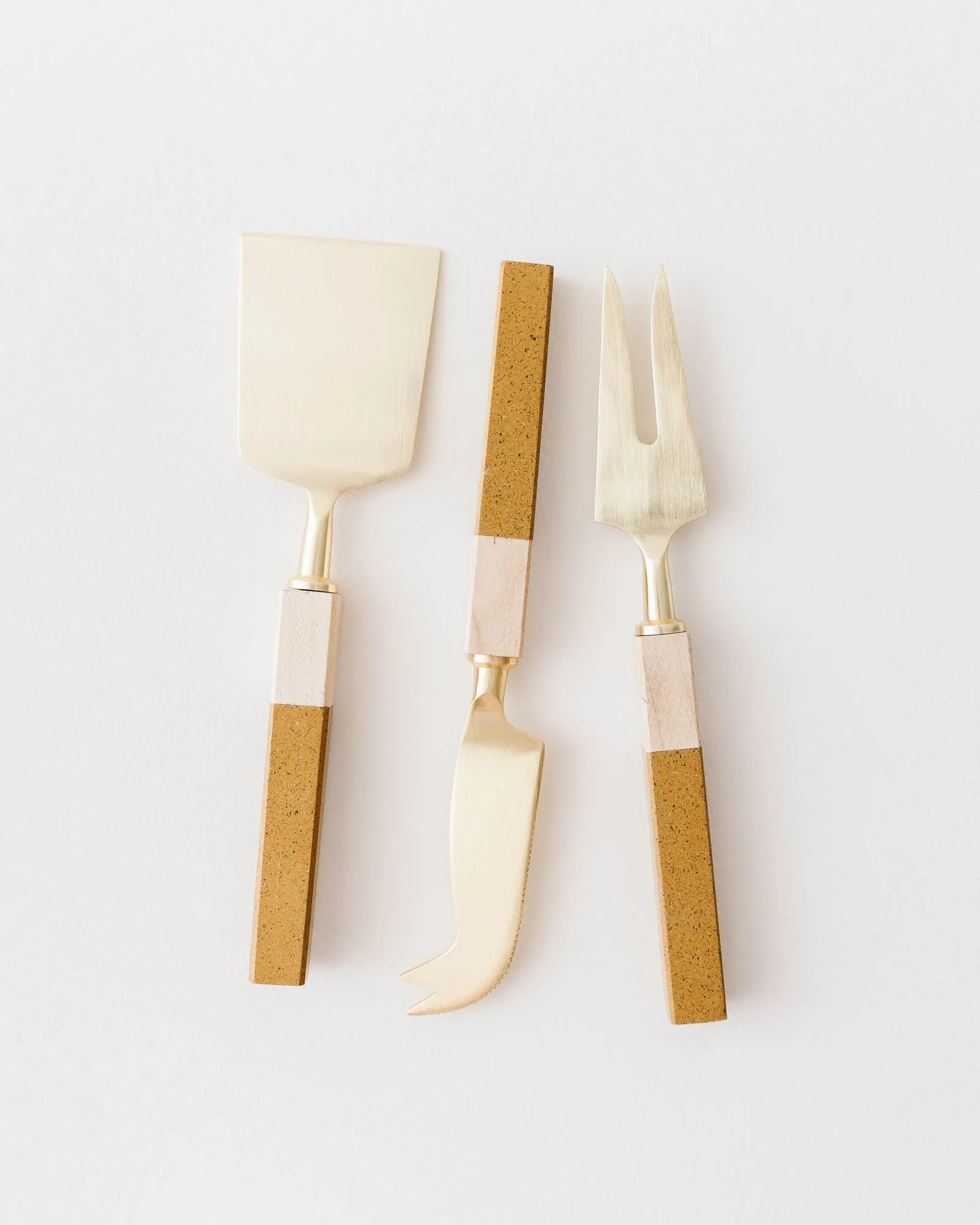 Resin & Wood Cheese Knives (Set of 3)