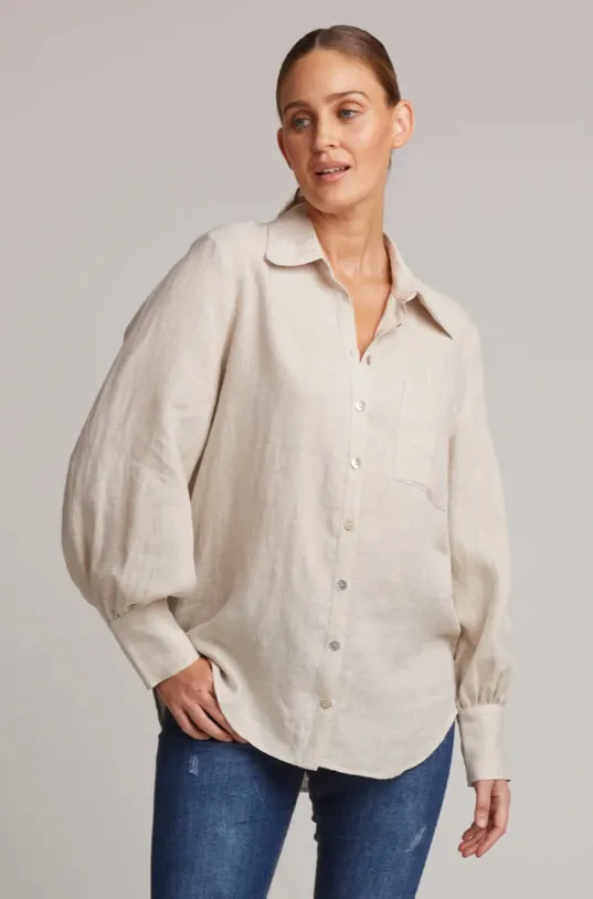 Studio Linen Shirt, Tusk