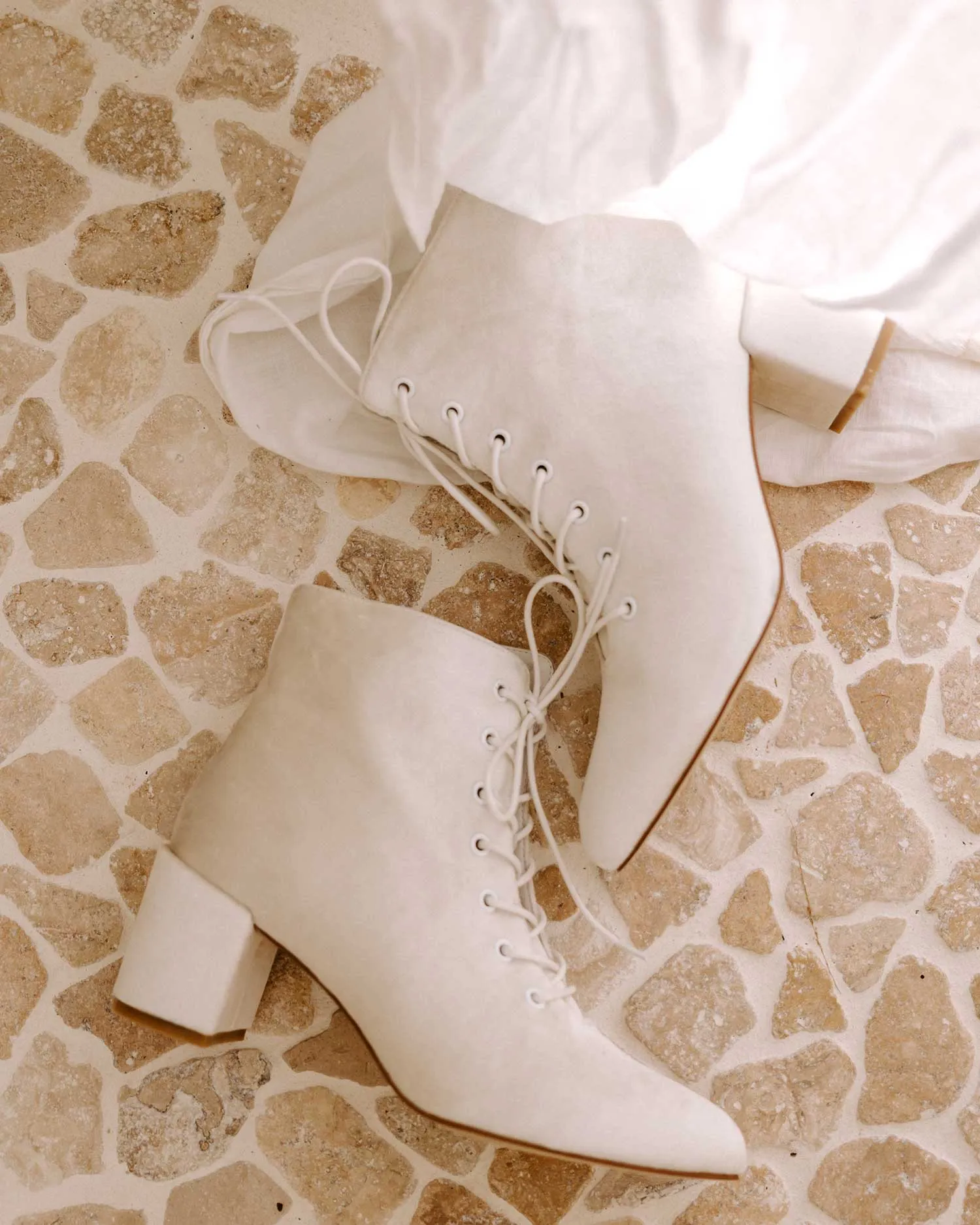 VOW - VELVET BRIDAL ANKLE BOOTIES