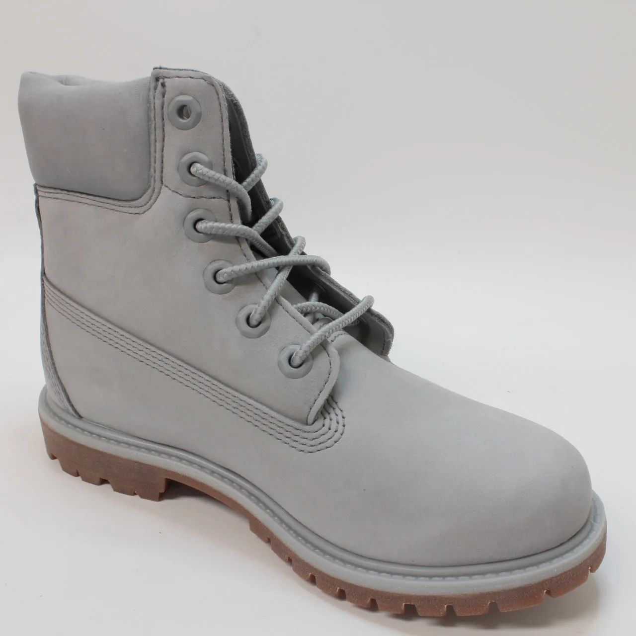 Womens Timberland Premium 6 Boots Light Grey Nubuck Uk Size 4